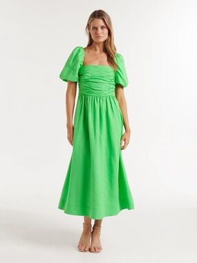 Ever New | Dresses | Evernew Satin Sage Green Dress Midi Dress | Poshmark